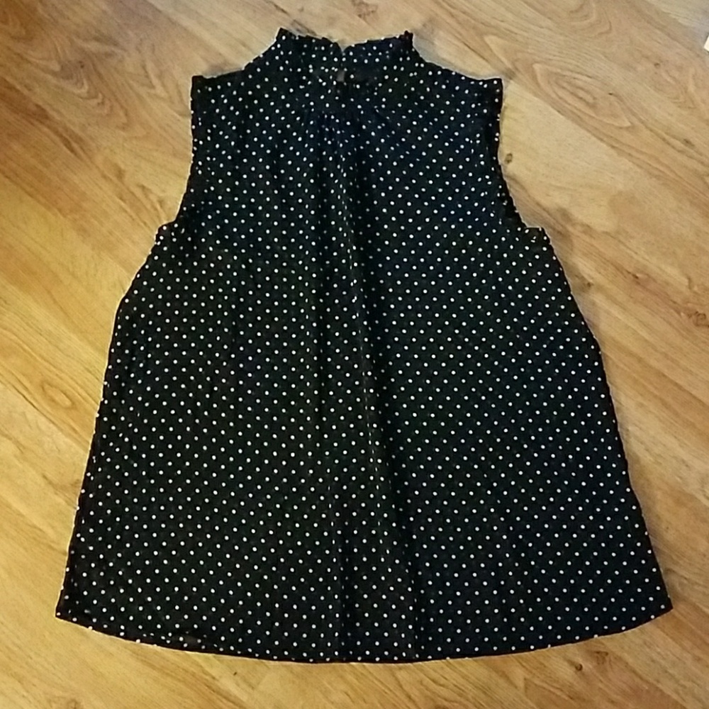 High Neck Polka Dot Tank